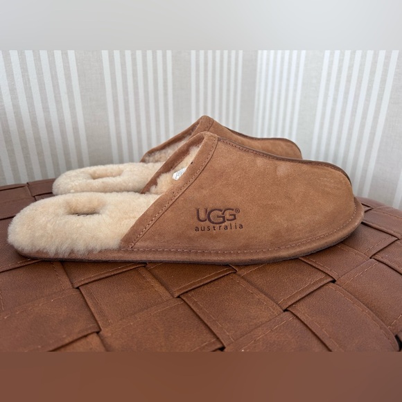 UGG Men's Scuff Suede Slippers Chestnut Size 12 - Picture 3 of 12